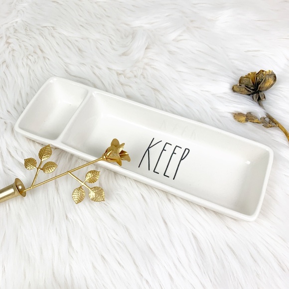 Rae Dunn "KEEP" Trinket Desk Office Tray NEW - Picture 4 of 5